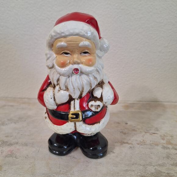 Vintage ceramic Santa figurine Christmas classic decor 6 in - Picture 1 of 5